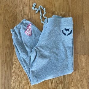 Grey and navy capri sweatpants